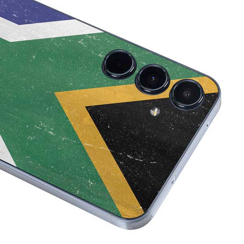 South Africa Flag Distressed Galaxy A55 5G Skin